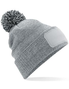 Bommelmütze - eckiger Patch - individuell bedruckt